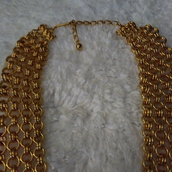Gold Plated Statement Necklace NWOT🌷 - Picture 3 of 3